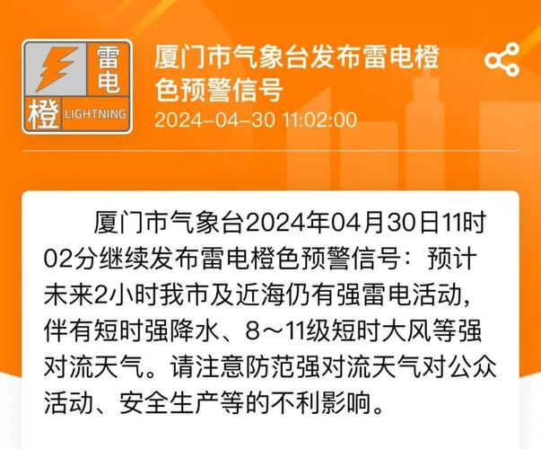 福建省同安区发布冰雹橙色预警